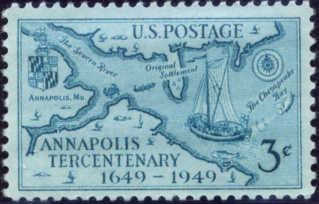 Scott 984 3 Cent Stamp Annapolis Tercentenary