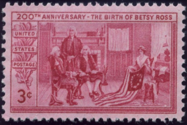 Scott 1004 3 Cent Stamp Birth of Betsy Ross