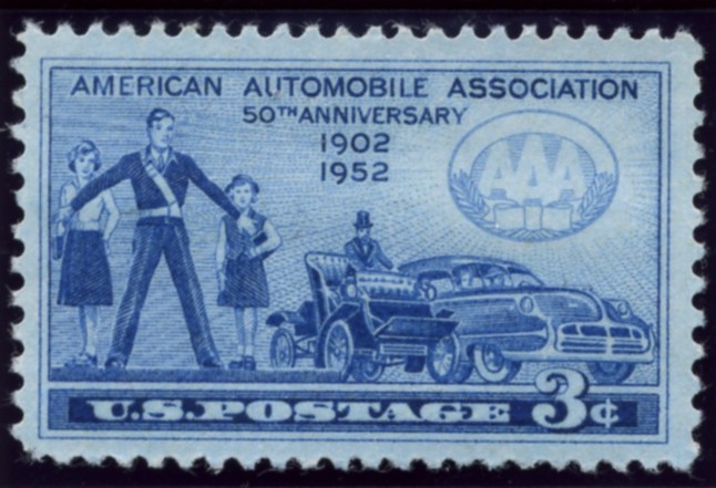 Scott 1007 3 Cent Stamp A. A. A. American Automobile Association Anniversary