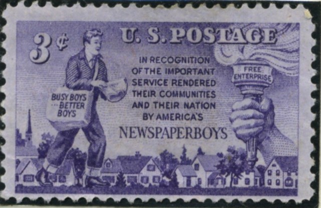 Scott 1015 3 Cent Stamp Newspaper Boys