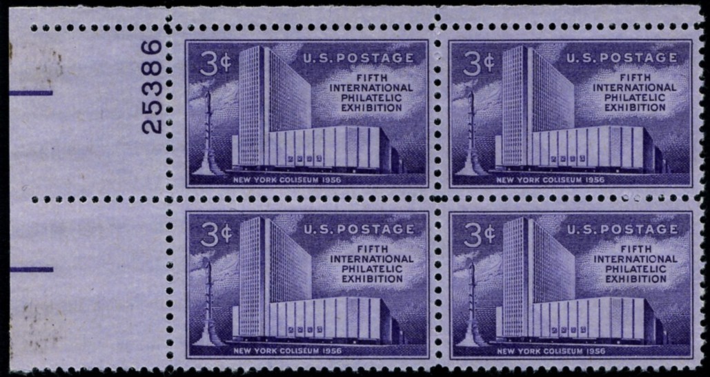 Scott 1076 3 Cent Stamp FIPEX Fifth International Philatelic Exhibition Plate Block