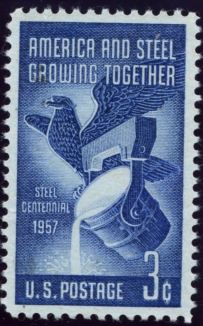 Scott 1090 3 Cent Stamp American Steel Industry