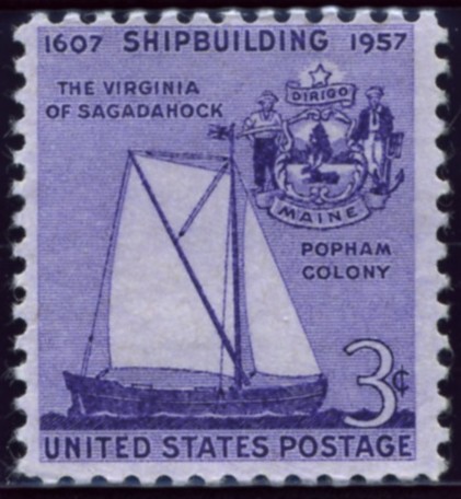 Scott 1095 3 Cent Stamp Shipbuilding The Virginia of Sagadahock