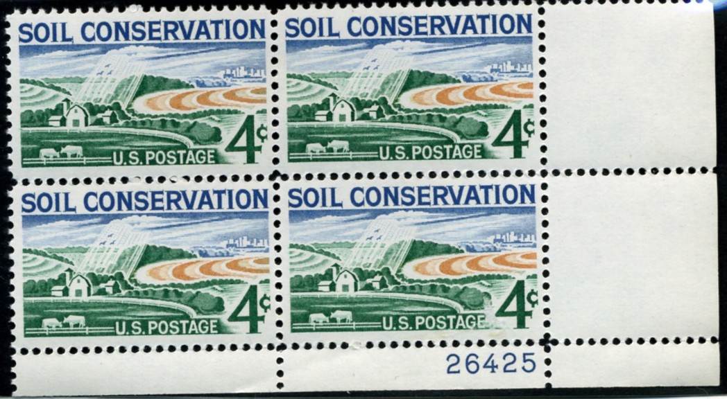 Scott 1133 4 Cent Stamp Soil Conservation Plate Block