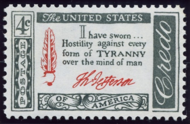 Scott 1141 4 Cent Stamp Credo - Jefferson