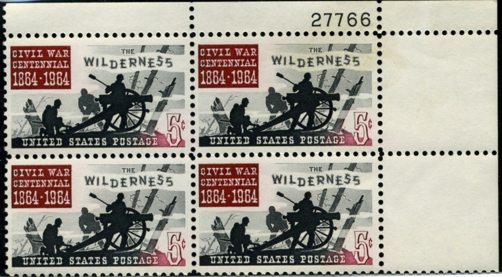 Scott 1181 5 Cent Stamp The Wilderness Plate Block