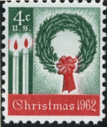 Scott 1205 4 Cent Stamp Christmas Wreath