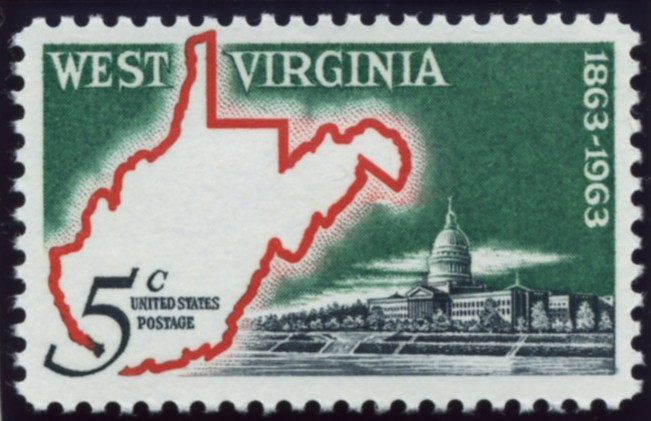 Scott 1232 5 Cent Stamp West Virginia Statehood Centennial