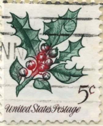 Scott 1254 5 Cent Stamp Holly