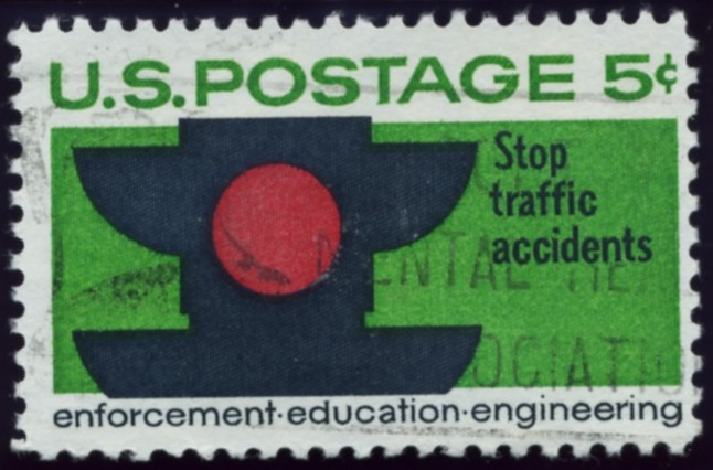 Scott 1272 5 Cent Stamp Traffic Safety Stop Accidents