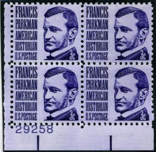 Scott 1281 3 Cent Stamp Francis Parkman Plate Block