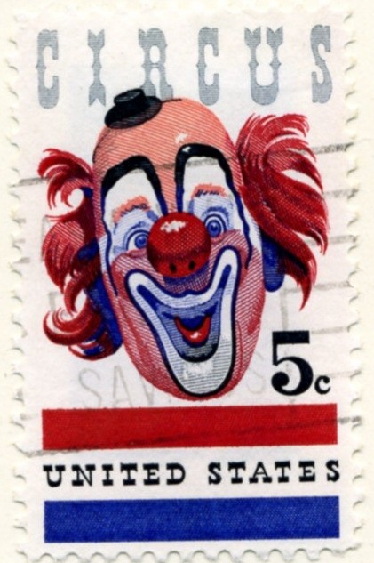 Scott 1309 5 Cent Stamp Circus Clown a