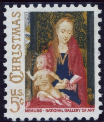Scott 1321 5 Cent Stamp Christmas Madonna and Child by Memling