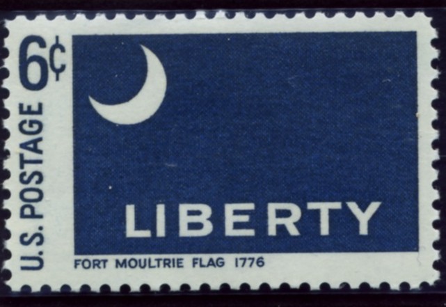 Scott 1345 6 Cent Stamp Fort Moultrie Flag