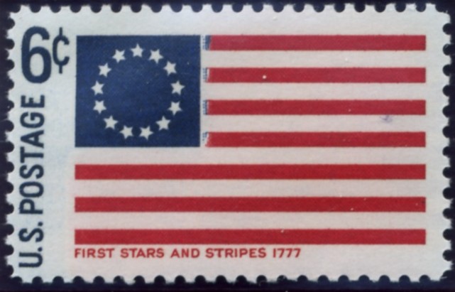 Scott 1350 6 Cent Stamp First Stars and Stripes