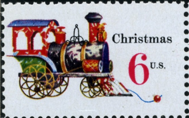 Scott 1415 6 Cent Stamp Christmas Locomotive