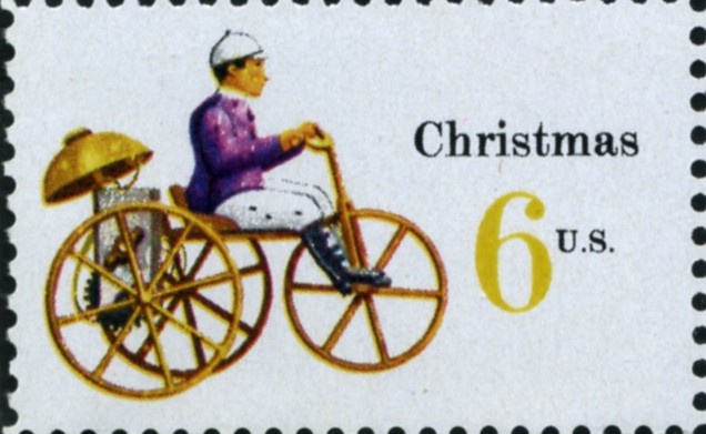 Scott 1417 6 Cent Stamp Christmas Tricycle