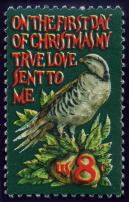 Scott 1445 8 Cent Stamp Christmas Partridge in a Pear Tree