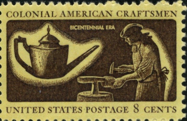 Scott 1457 8 Cent Stamp Colonial American Craftsmen Silversmith