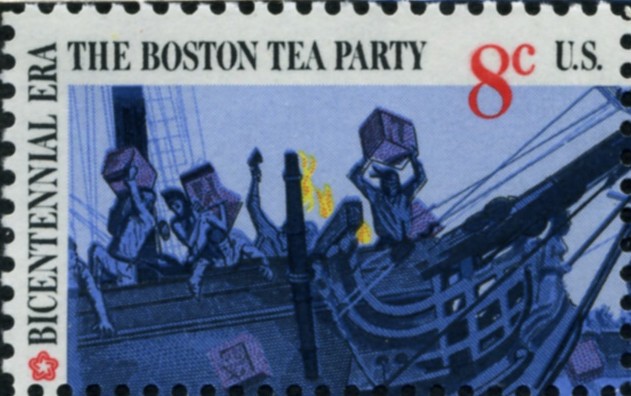 Scott 1480 8 Cent Stamp Boston Tea Party Dumping Tea