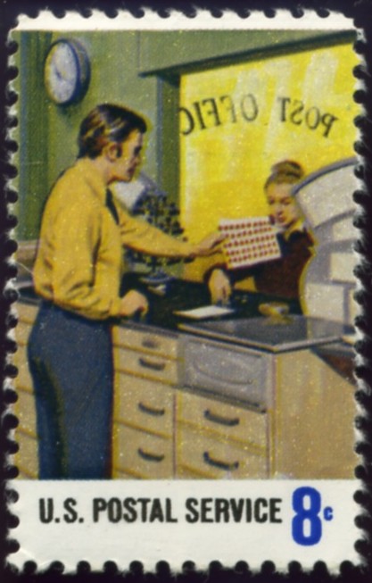 Scott 1489 8 Cent Stamp Postal Service Window Clerk