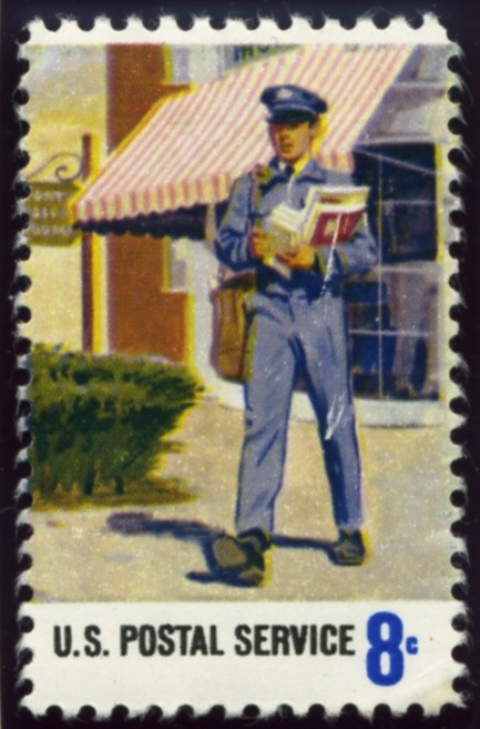 Scott 1497 8 Cent Stamp Postal Service Carrier Walking Route