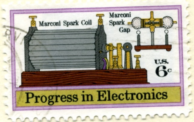 Scott 1500 6 Cent Stamp Marconi Spark Coil and Spark Gap a