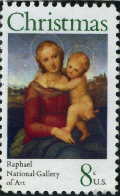 Scott 1507 8 Cent Stamp Christmas Madonna and Child by Raphael