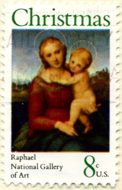 Scott 1507 8 Cent Stamp Christmas Madonna and Child by Raphael a