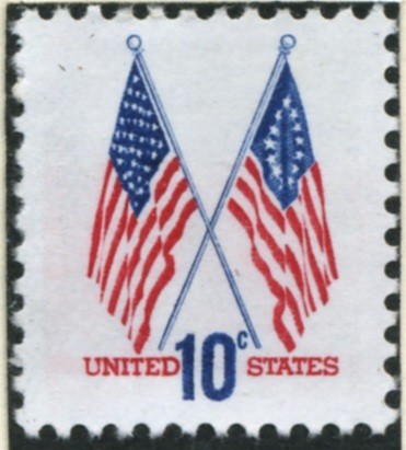 Scott 1509 10 Cent Stamp Crossed Flags