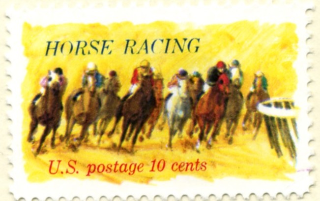 Scott 1528 10 Cent Stamp Horse Racing a