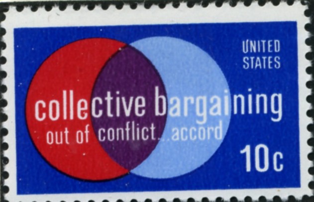 Scott 1558 10 Cent Stamp Collective Bargaining