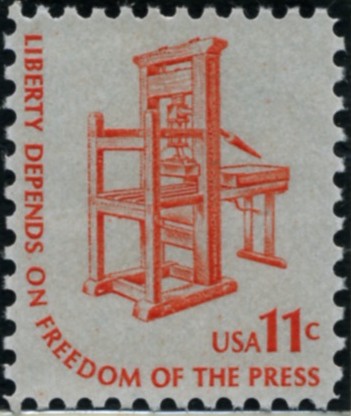 Scott 1593 11 Cent Stamp Printing Press