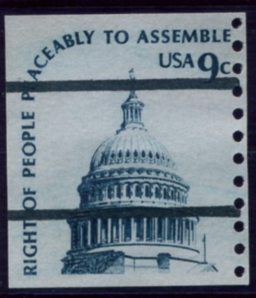 Scott 1616 9 Cent Pre Canceled Coil Stamp Capitol Dome