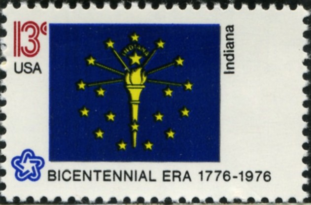 Scott 1651 13 Cent Stamp Indiana State Flag
