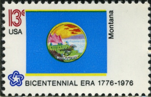 Scott 1673 13 Cent Stamp Montana State Flag