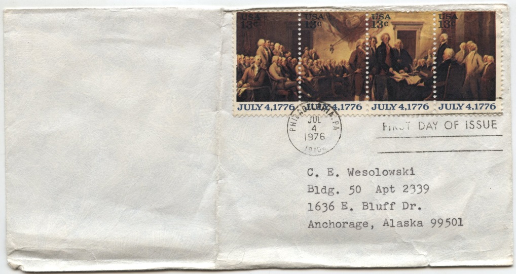 Scott 1694a 13 Cent Stamp Declaration of Independence First Day Cover