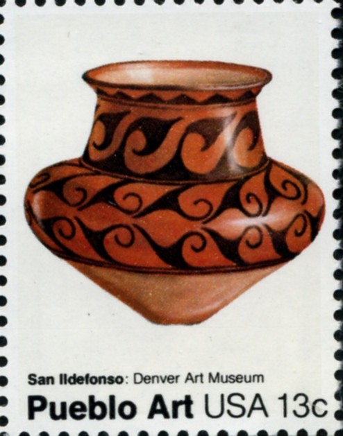 Scott 1709 13 Cent Stamp Pueblo Acoma Pot