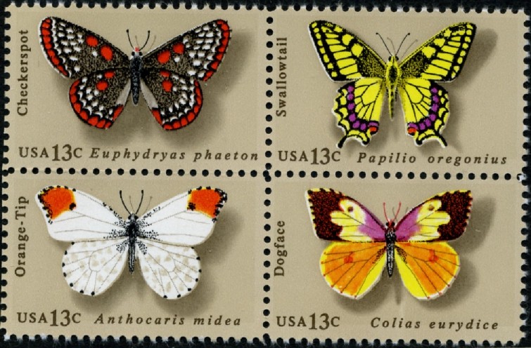Scott 1712 to 1715 13 Cent Stamp Butterflies