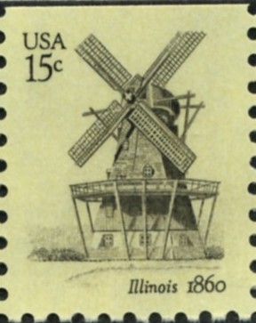 Scott 1741 15 Cent Stamp Illinois Windmill