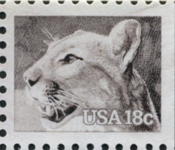 Scott 1881 18 Cent Stamp Mountain Lion