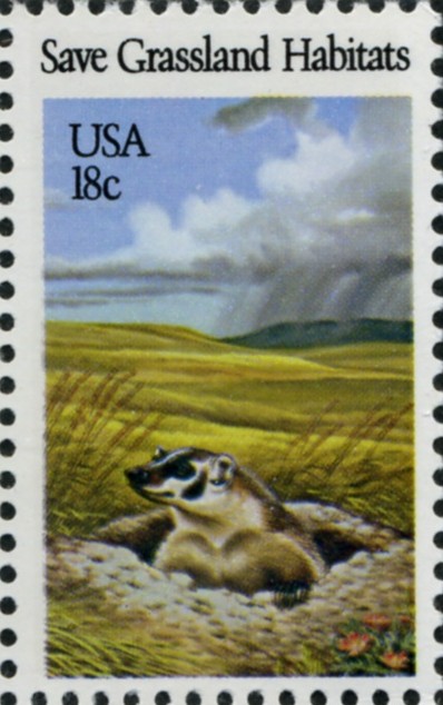 Scott 1922 18 Cent Stamp Save Grassland Habitats