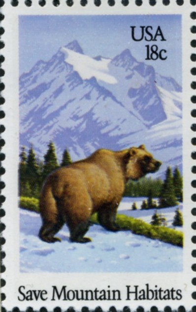 Scott 1923 18 Cent Stamp Save Mountain Habitats