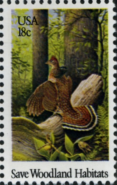 Scott 1924 18 Cent Stamp Save Woodland Habitats