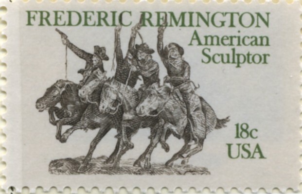 Scott 1934 18 Cent Stamp Frederic Remington American Sculptor