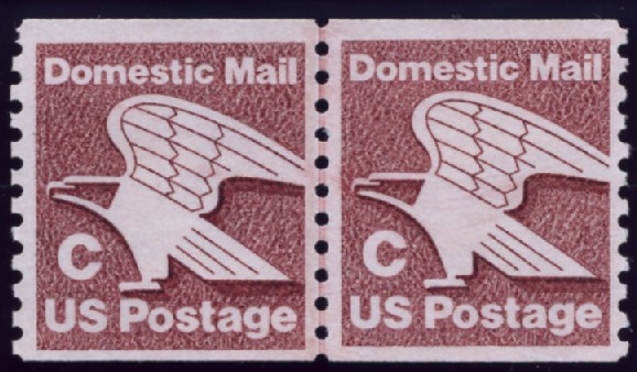 Scott 1947 20 Cent Coil Stamp C Rate Eagle Pair