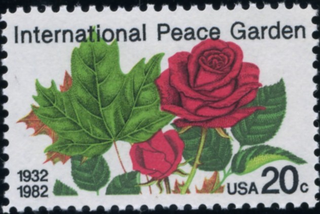 Scott 2014 20 Cent Stamp International Peace Garden