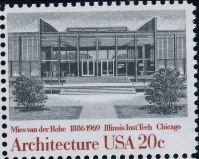 Scott 2020 20 Cent Stamp Architecture Illinois Institute of Technology by Miles Van Der Rohe