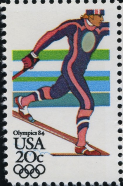 Scott 2069 20 Cent Stamps 1984 Winter Olympics Cross Country Skiing