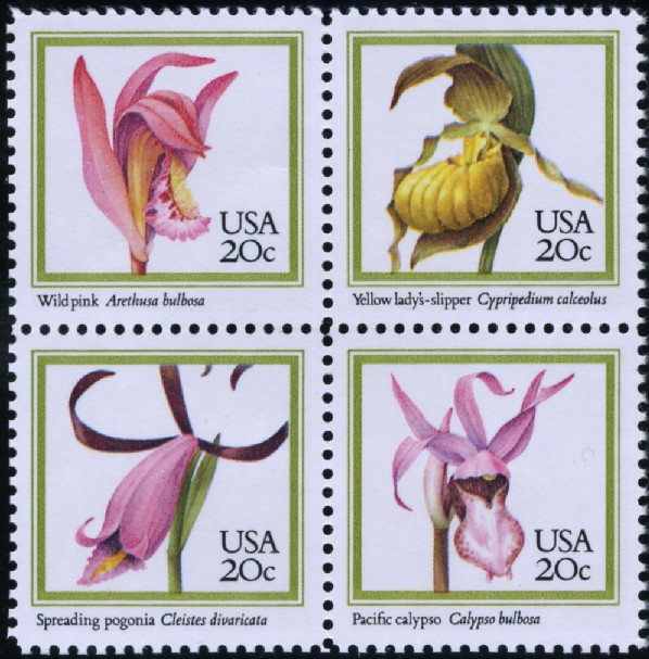 Scott 2076 to 2079 20 Cent Stamps Flowers